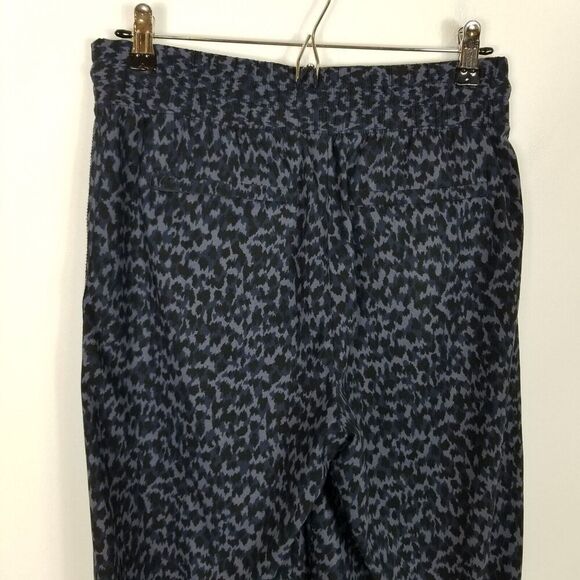 Athleta Women Avenue Printed Wide Leg Crop Pants Sz 4 Allure Navy - Picture 5 of 7